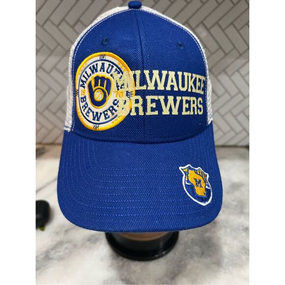 Vintage American Needle Milwaukee Brewers MLB Adjustable Snapback Hat Truckers